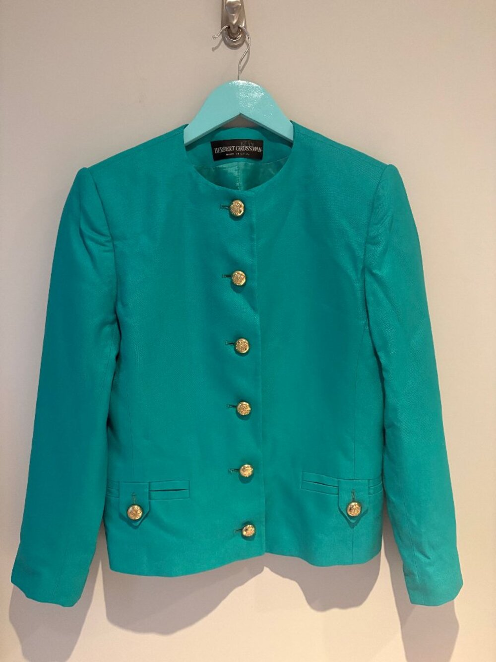 NWT Vintage Green/Teal Skirt Suit - Picture 8 of 8